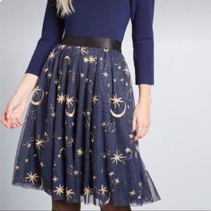 Modcloth blue tulle celestial midi dress